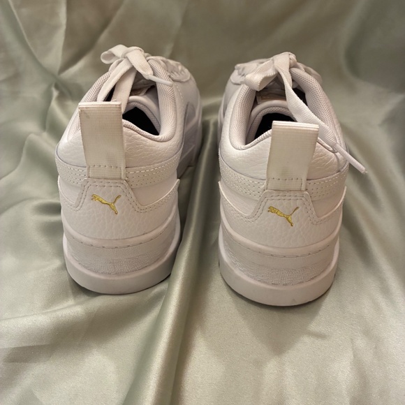 Puma Women's Mayze Mis Platform White Lace Up Sneakers Size 6.5 Worn Once VGUC+ - Picture 5 of 15